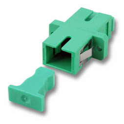 SC/SC APC koppelbus SM 9/125 simplex groen